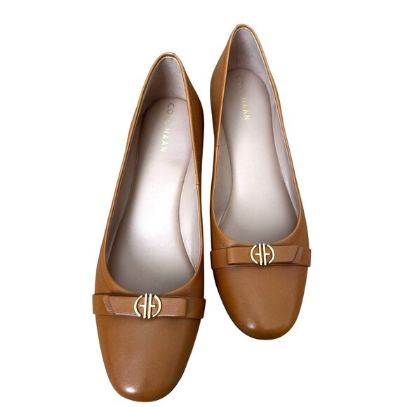 Cole Haan Malta Slip-On Wedge Leather Shoes | Size 9.5 | Pecan | Worn Once - Picture 2 of 9